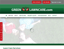 Tablet Screenshot of greenteelawncare.com